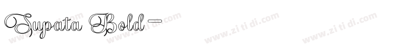 Supata Bold字体转换